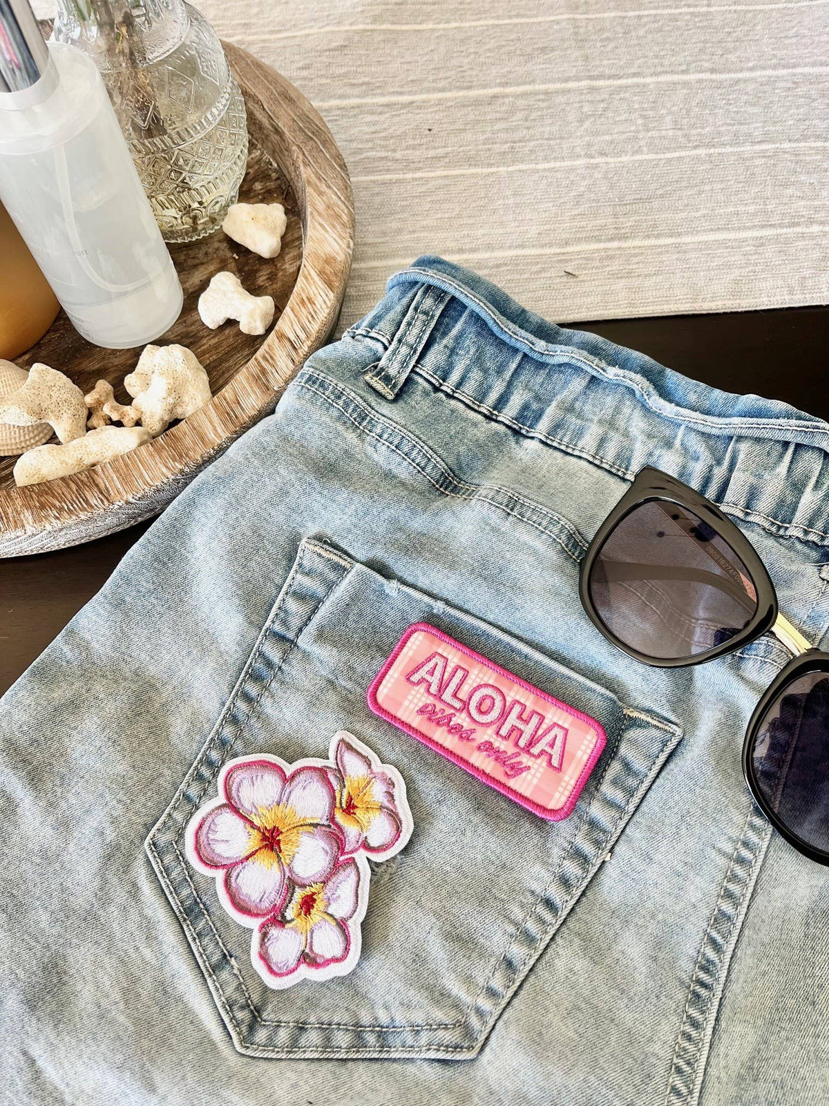 Aloha Vibes Only Palaka Patch - Hawaii