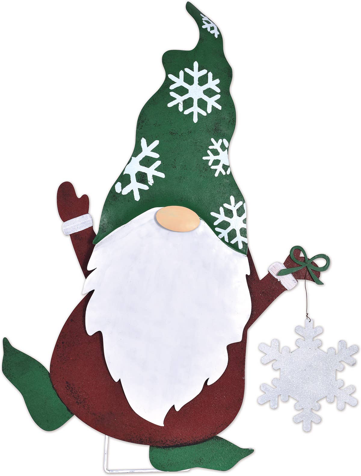 Snowflake Santa Gnome Porch Sitter