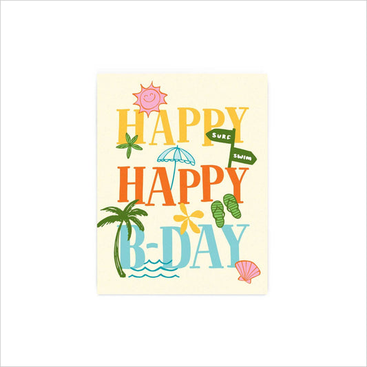 Happy Birthday (Beach) Greeting Card