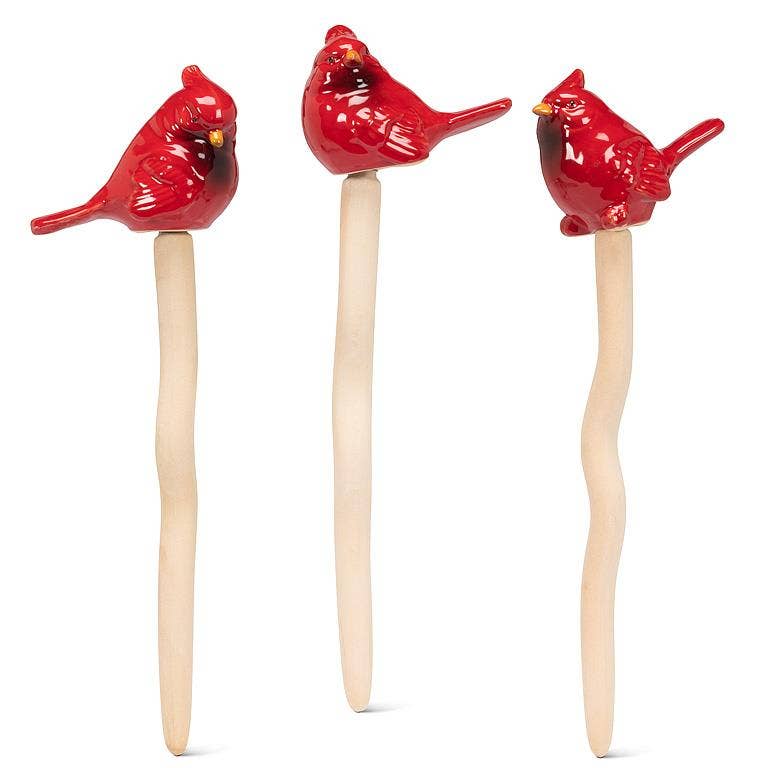 Wobbly Cardinal on Stake-3 Assorted-11.5"H