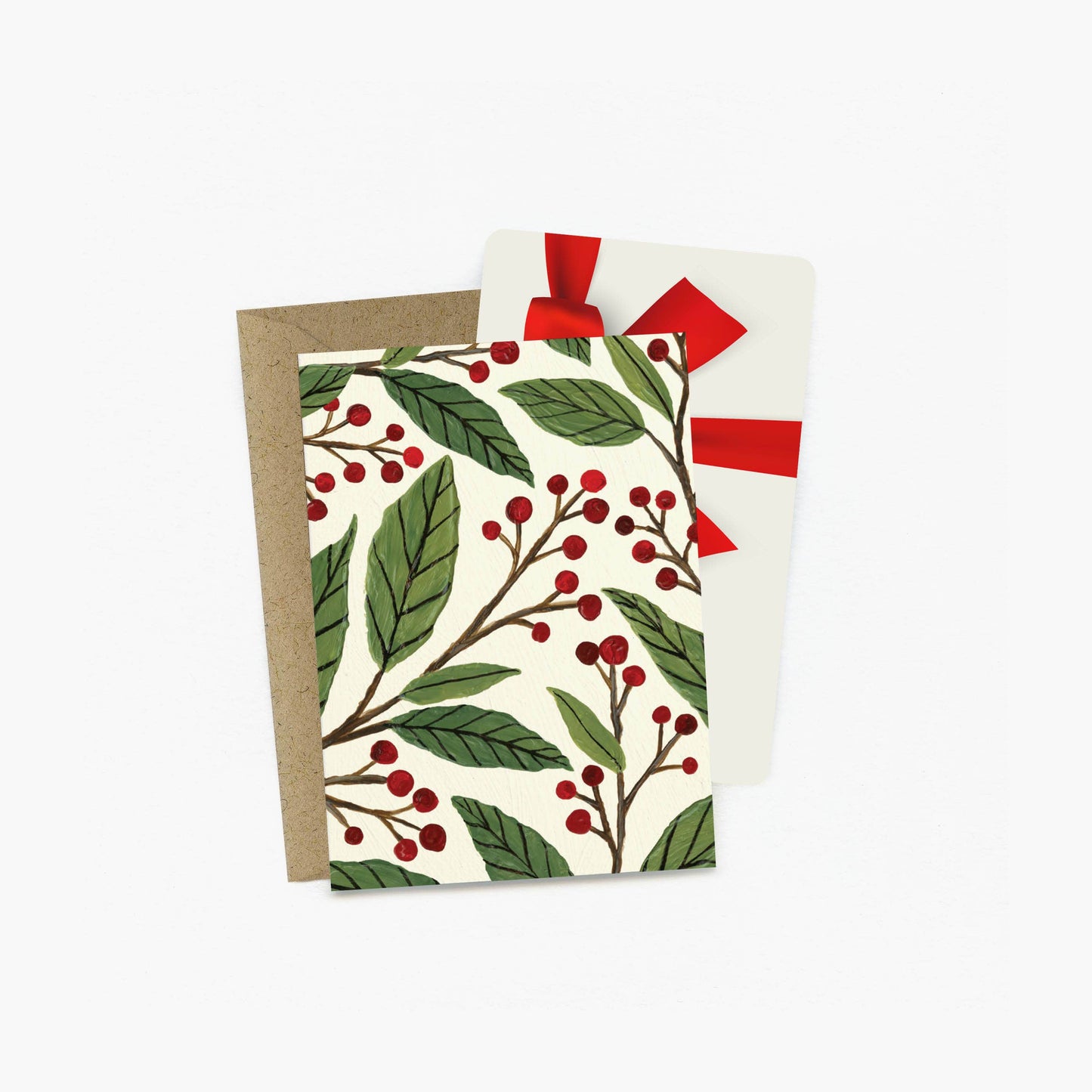 Holiday Berries Mini Greeting Card