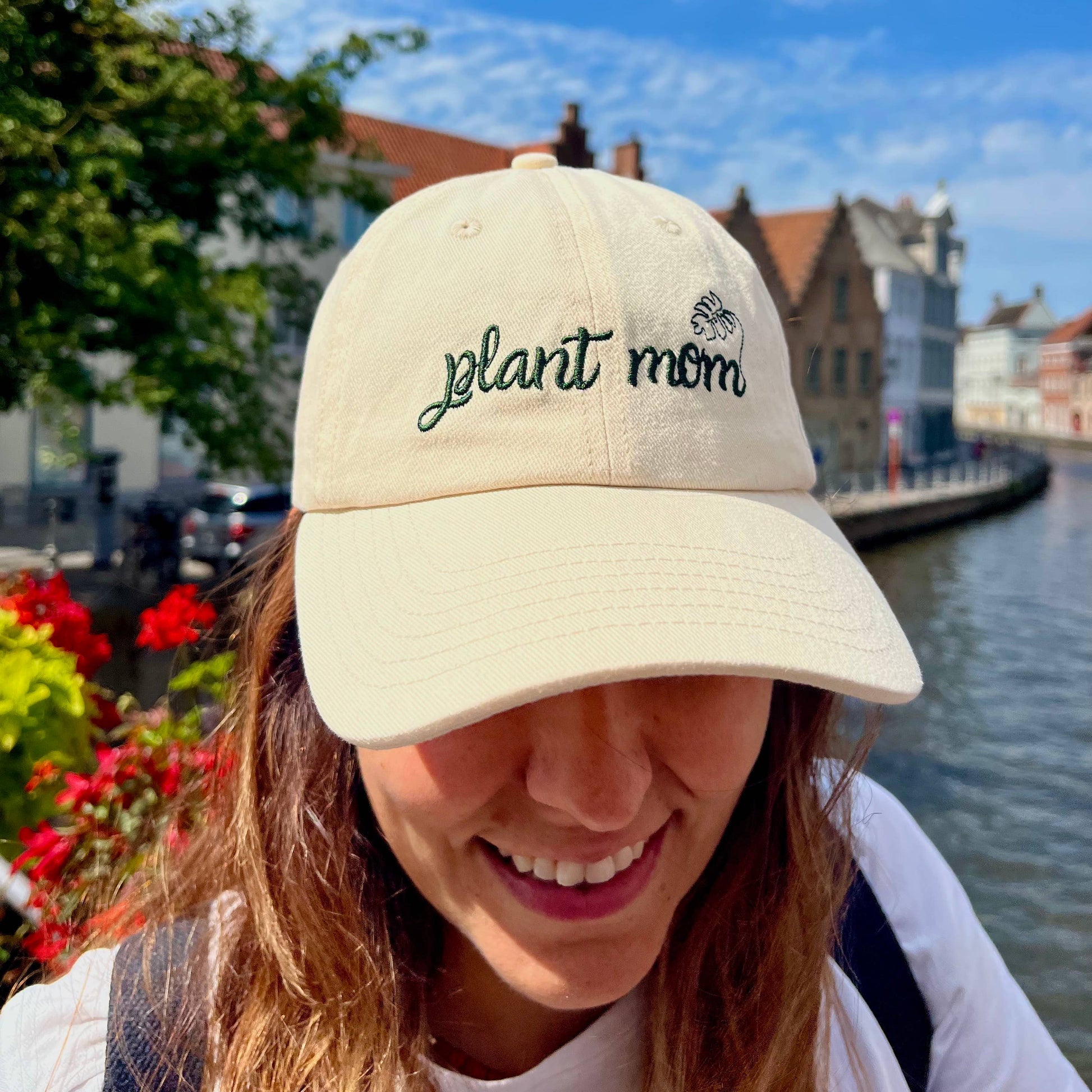 plant seeds idea hat Plant Mom Hat Off-White