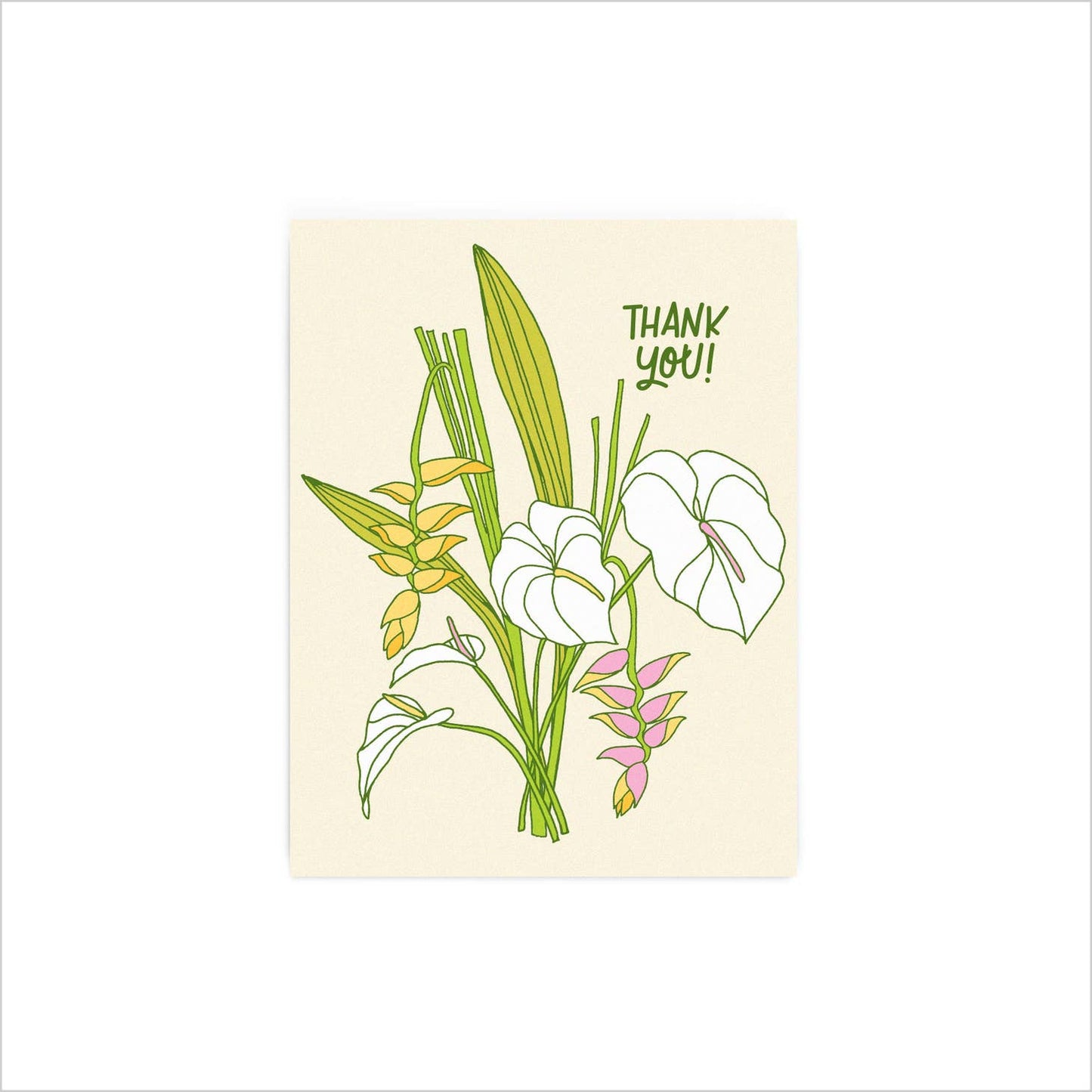 Thank You Anthurium Bouquet Greeting Card