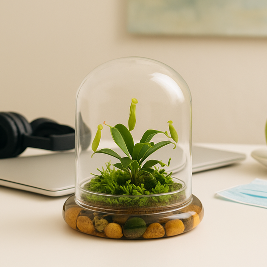 Live Pitcher Plant Terrarium, Nepenthes Tobaica with Moss