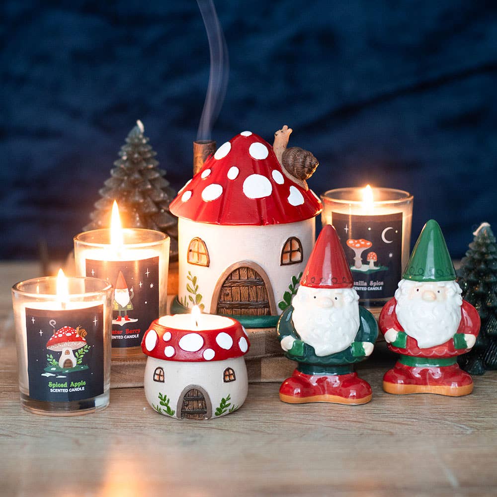 Mushroom House Resin Tealight Holder – Mari's Gardens