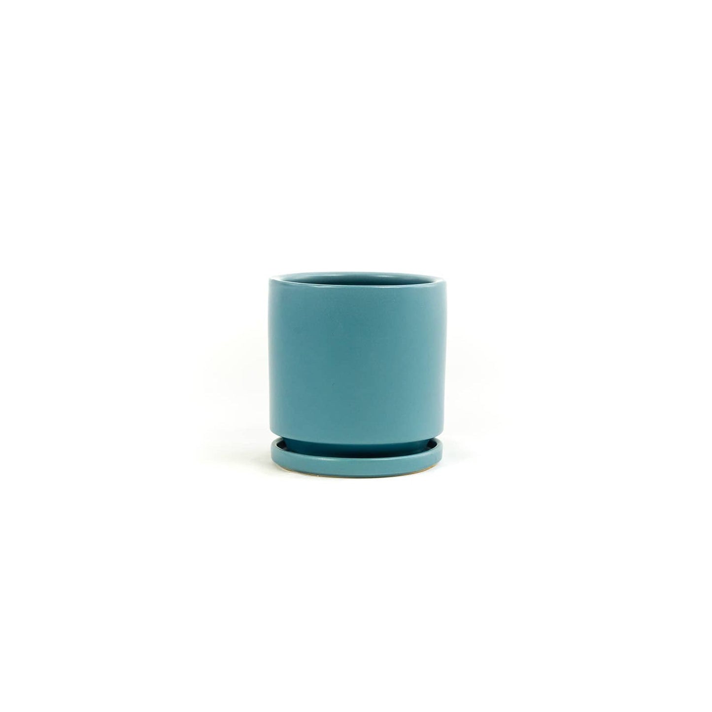6.5" Gemstone Cylinder Pots with Water Saucers