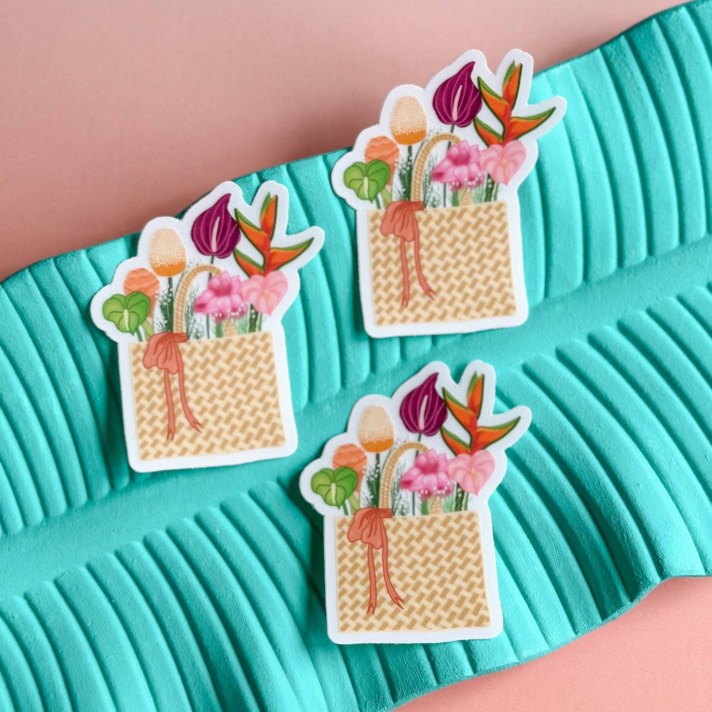 Lauhala Flower Sticker