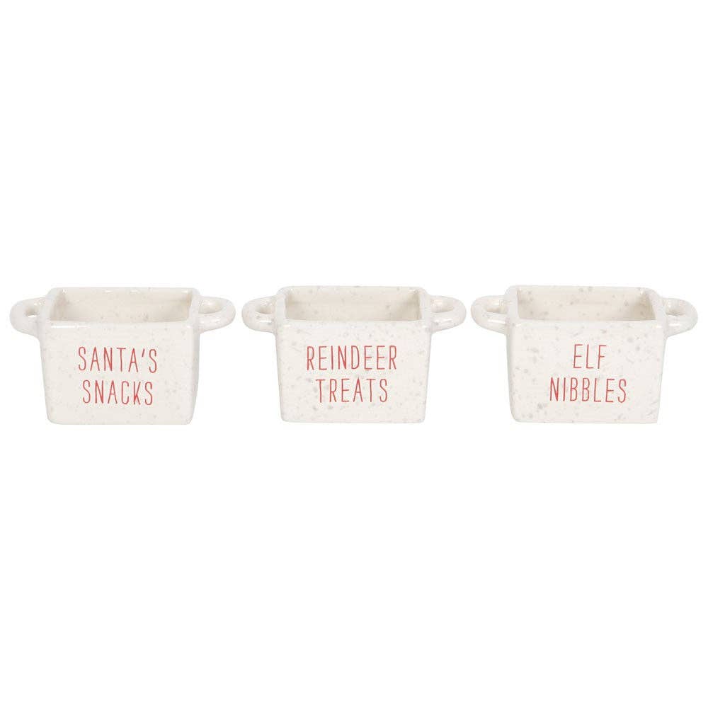 Ceramic Christmas Snack Bowls