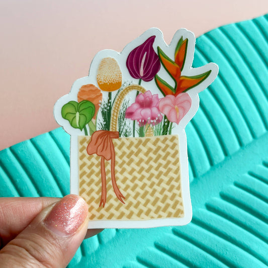 Lauhala Flower Sticker