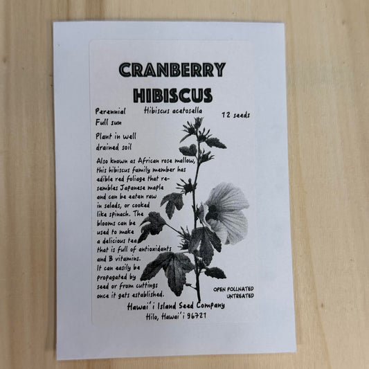 Cranberry Hibiscus, seeds