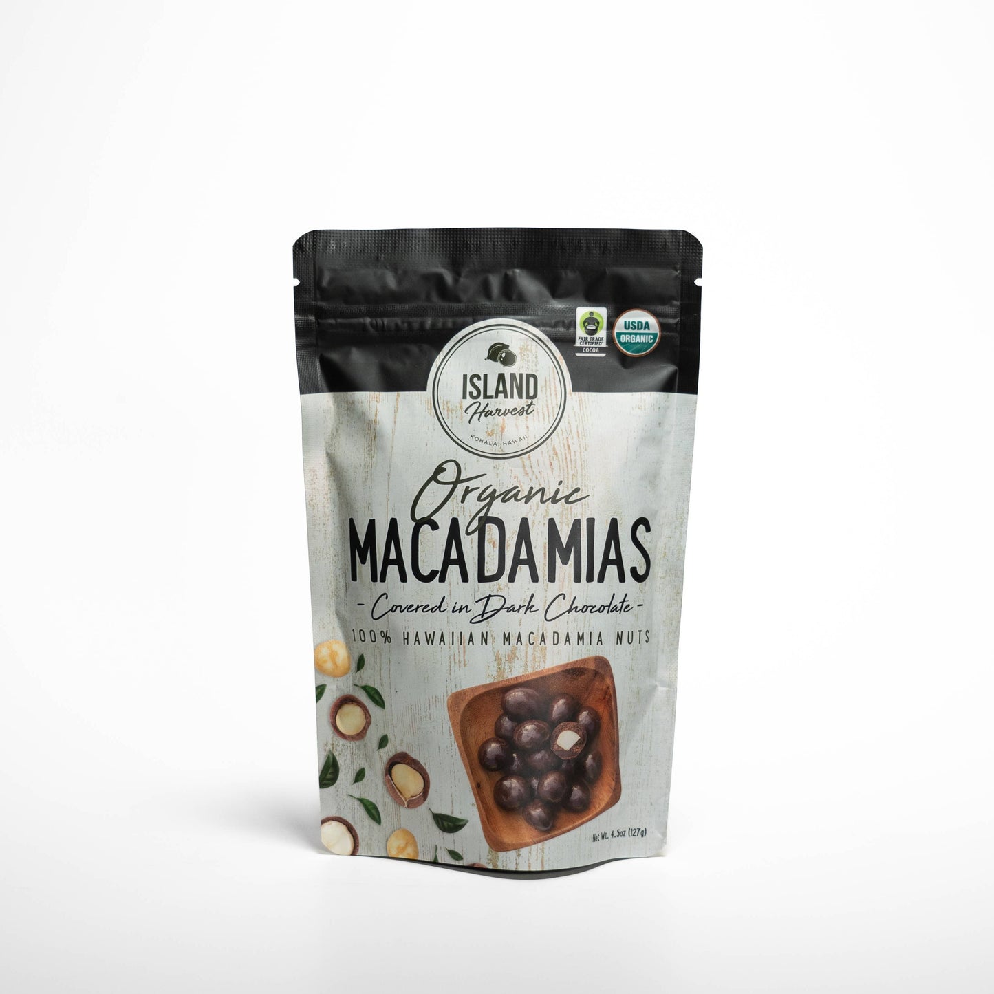 Organic Macadamias with Dark Chocolate (4.5oz)