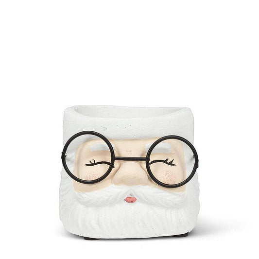 Santa Planter with Glasses