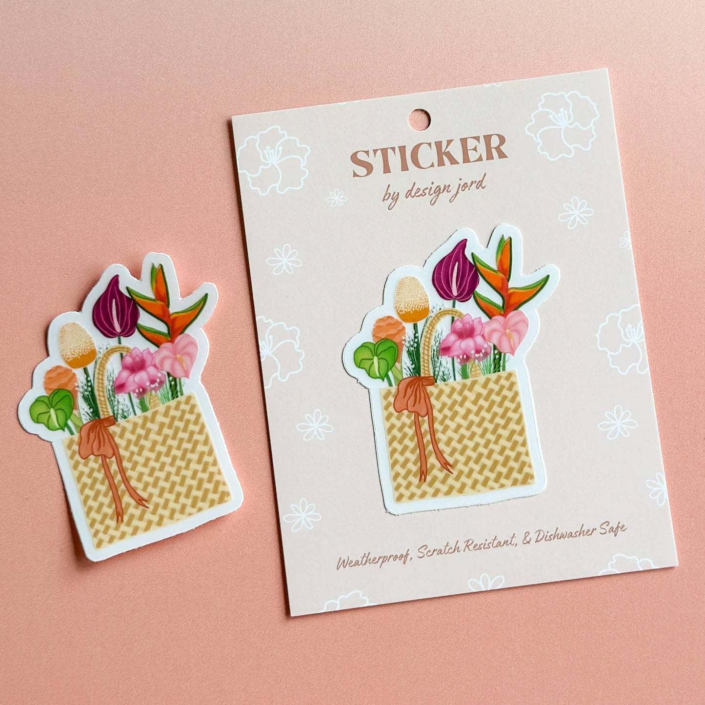 Lauhala Flower Sticker