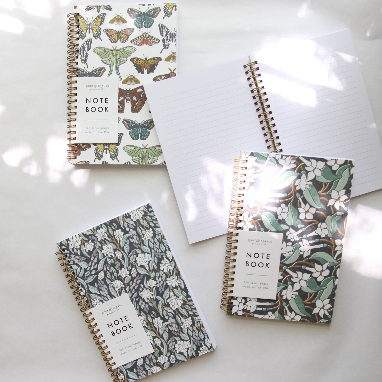 Butterfly + Moth Spiral Bound Notebook