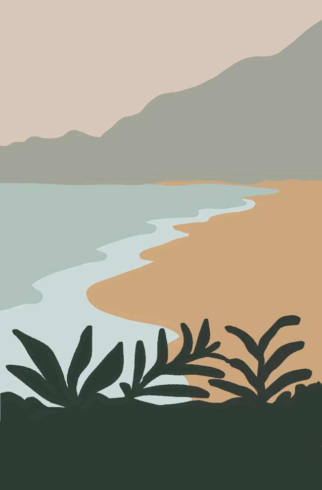 "Modern Beach" Paint by Number Kit | Paint Kit