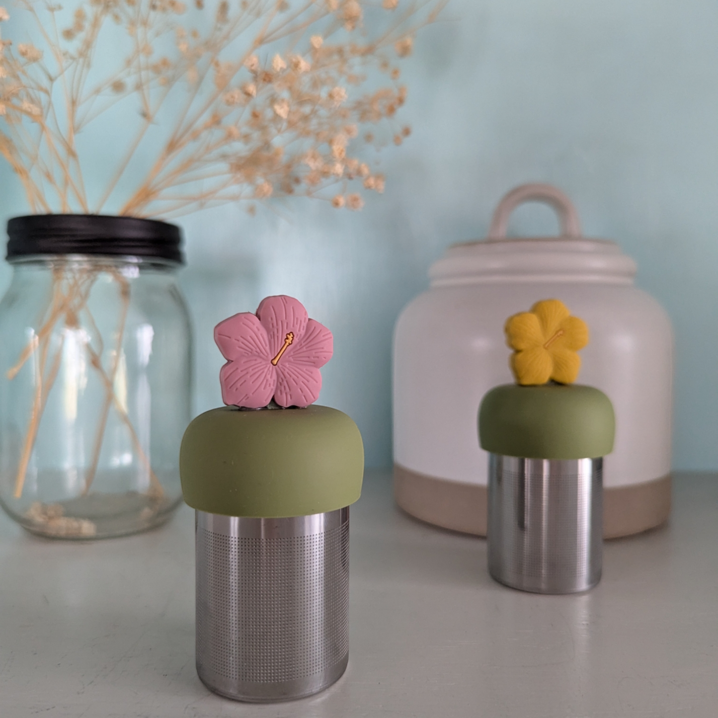 Floating Tea Infuser — Pink Hibiscus