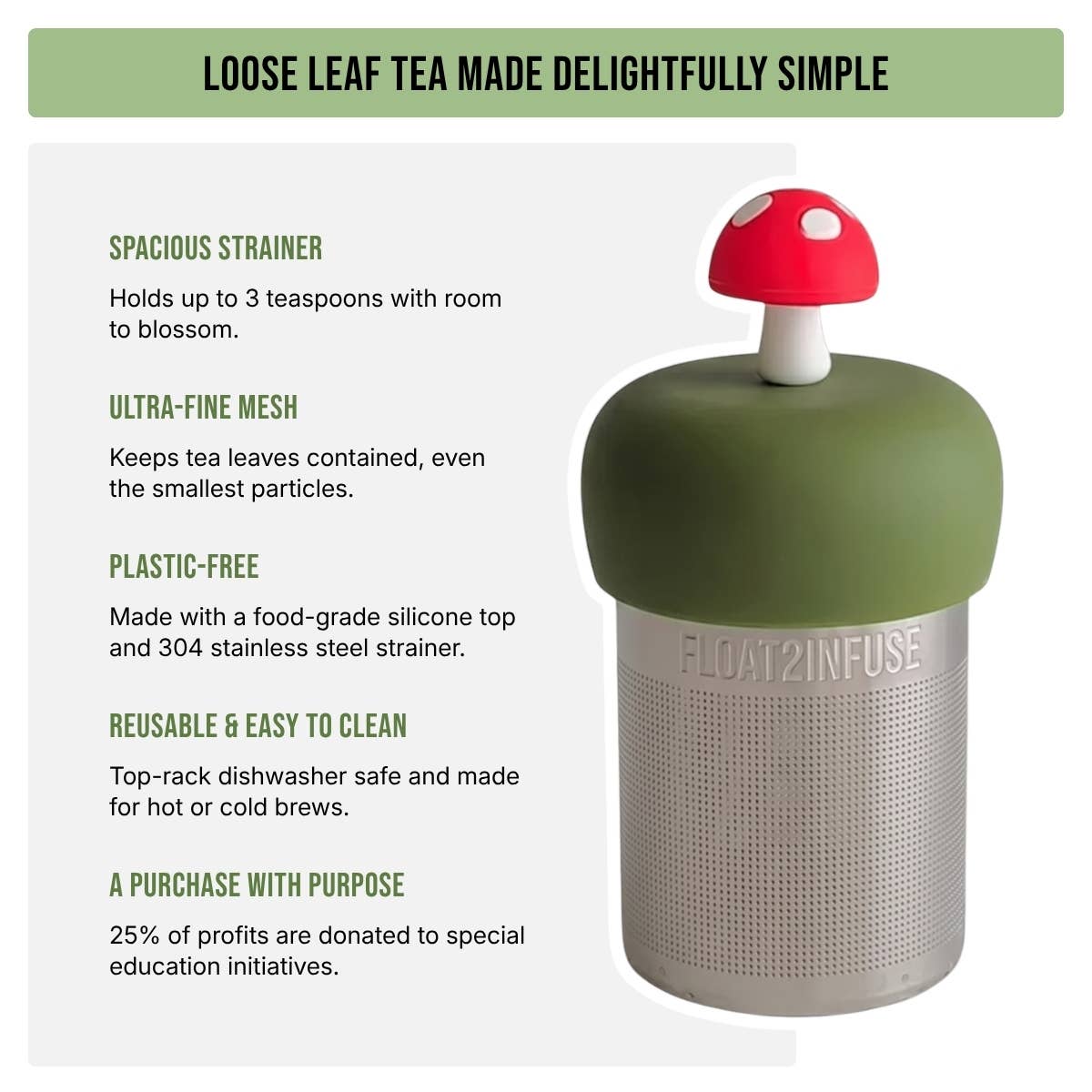 Floating Tea Infuser — Bumble Bee