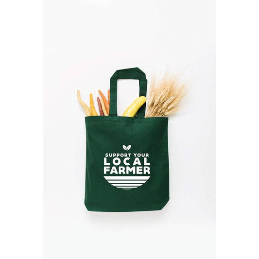 Support Your Local Farmer Eco Friendly Canvas Tote Bag | Reusable Bag | Gift