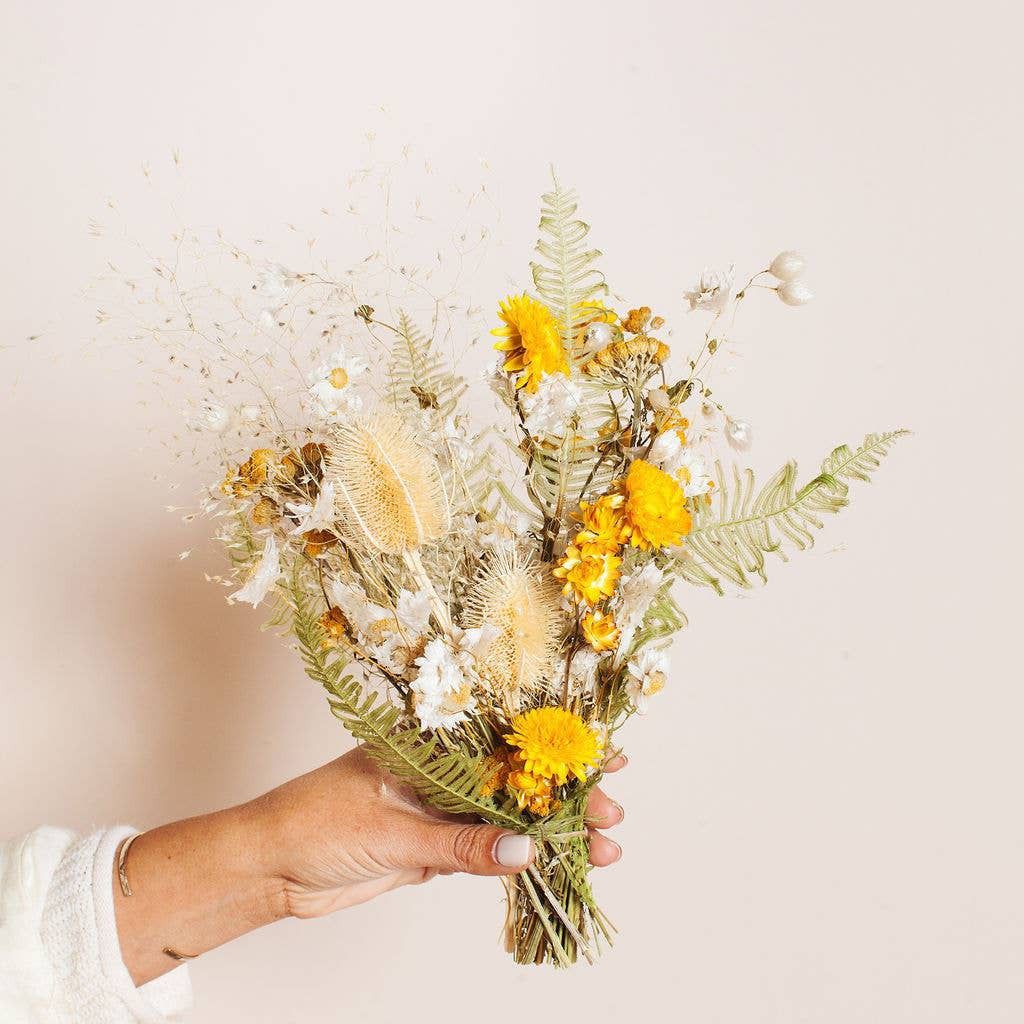 Yellow, White and Green Mini Bouquet