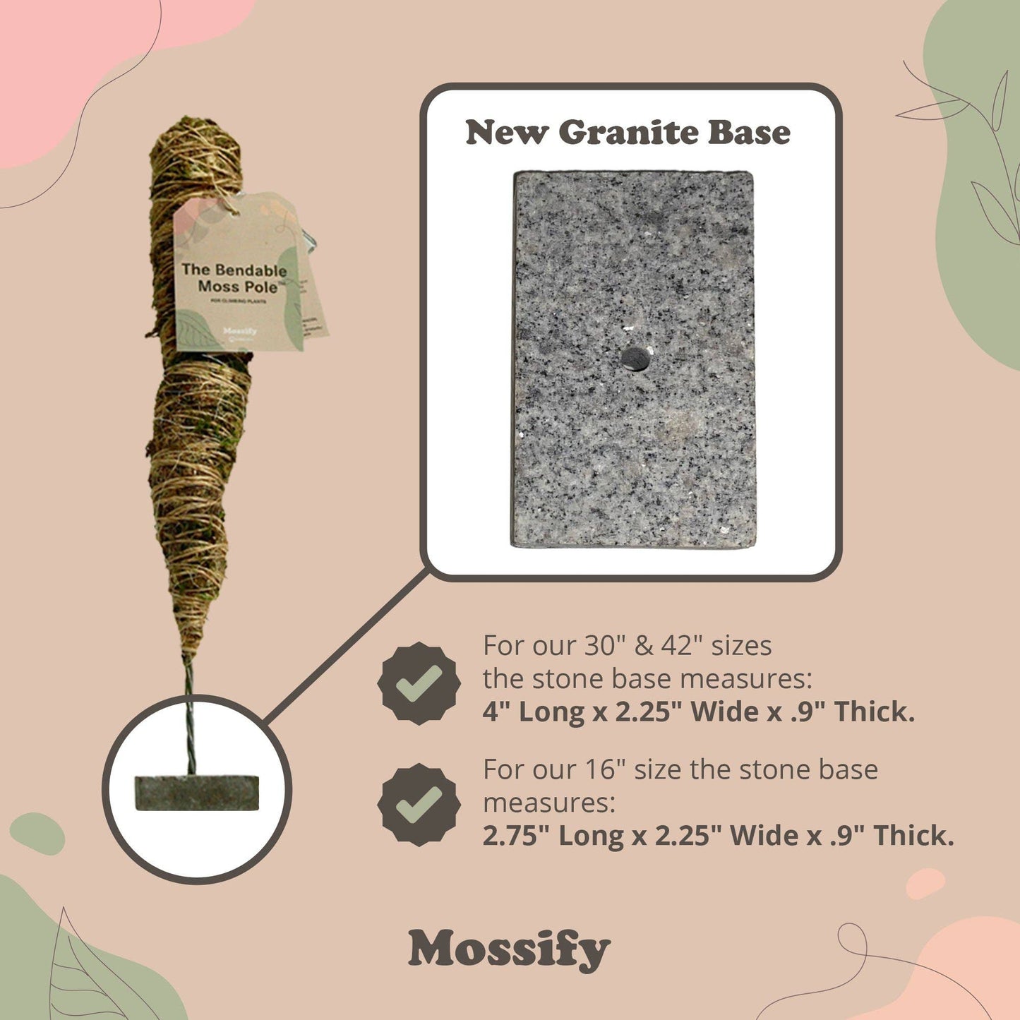 Bendable Moss Pole™ Best Seller Flexible Plant Support