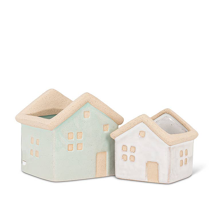 Mini House Planter-Gry-2.5" L