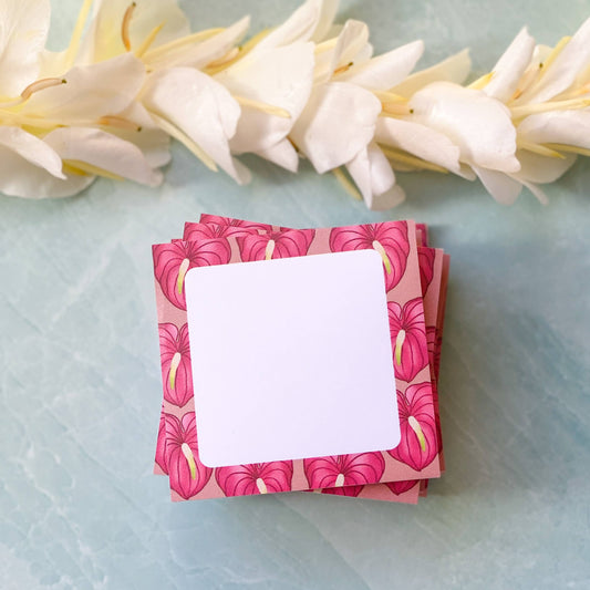 Red Anthurium Sticky Note