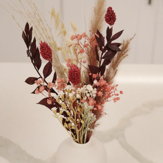 Burgundy Dried Flower Arrangement