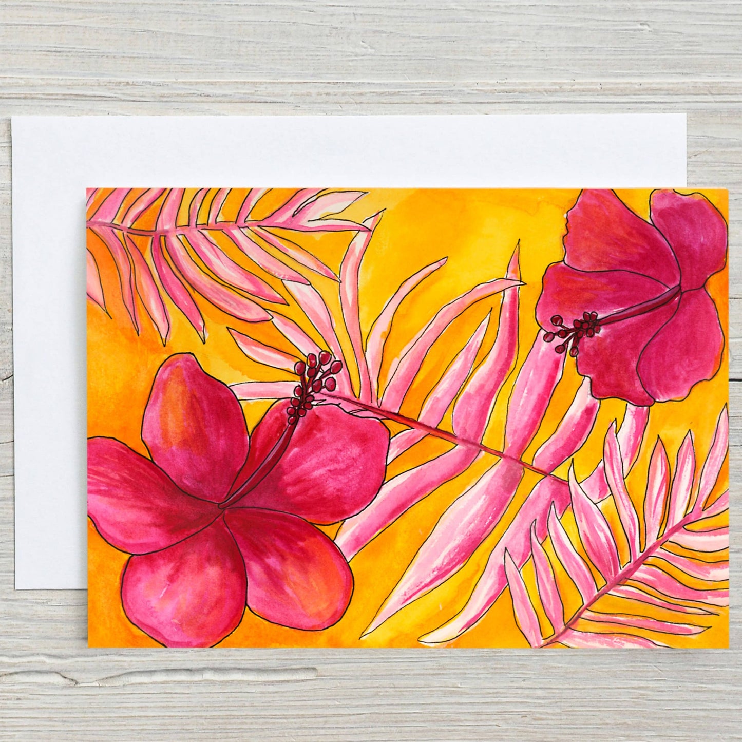 Hibiscus Glow Greeting Card