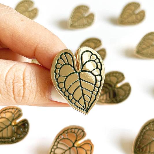 Anthurium Leaf Lapel Pin