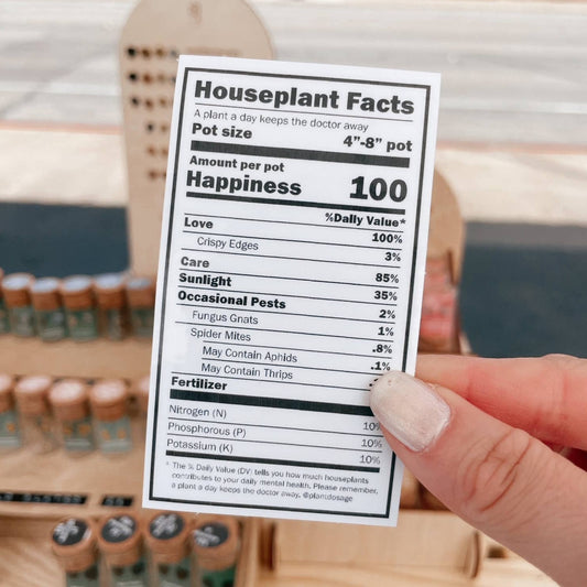 Houseplant Facts Sticker