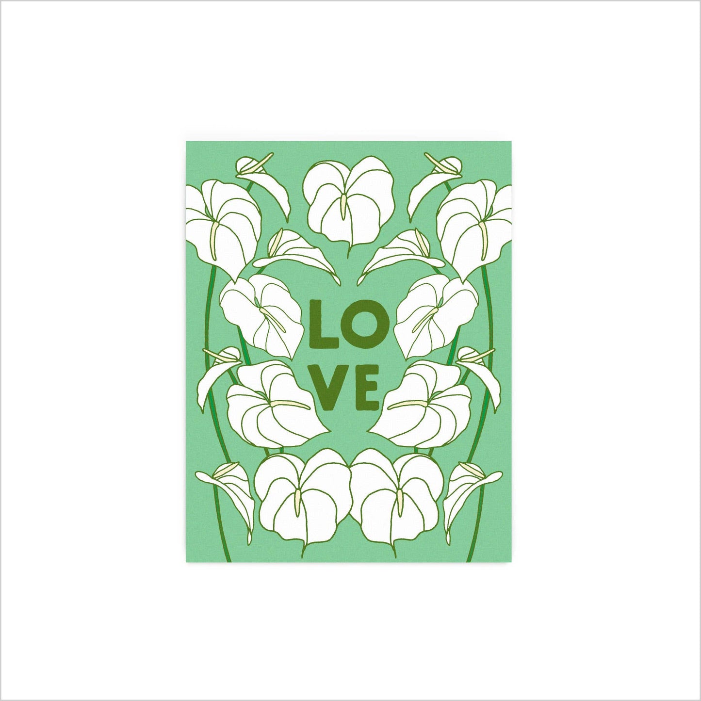 Love Anthurium Field Greeting Card