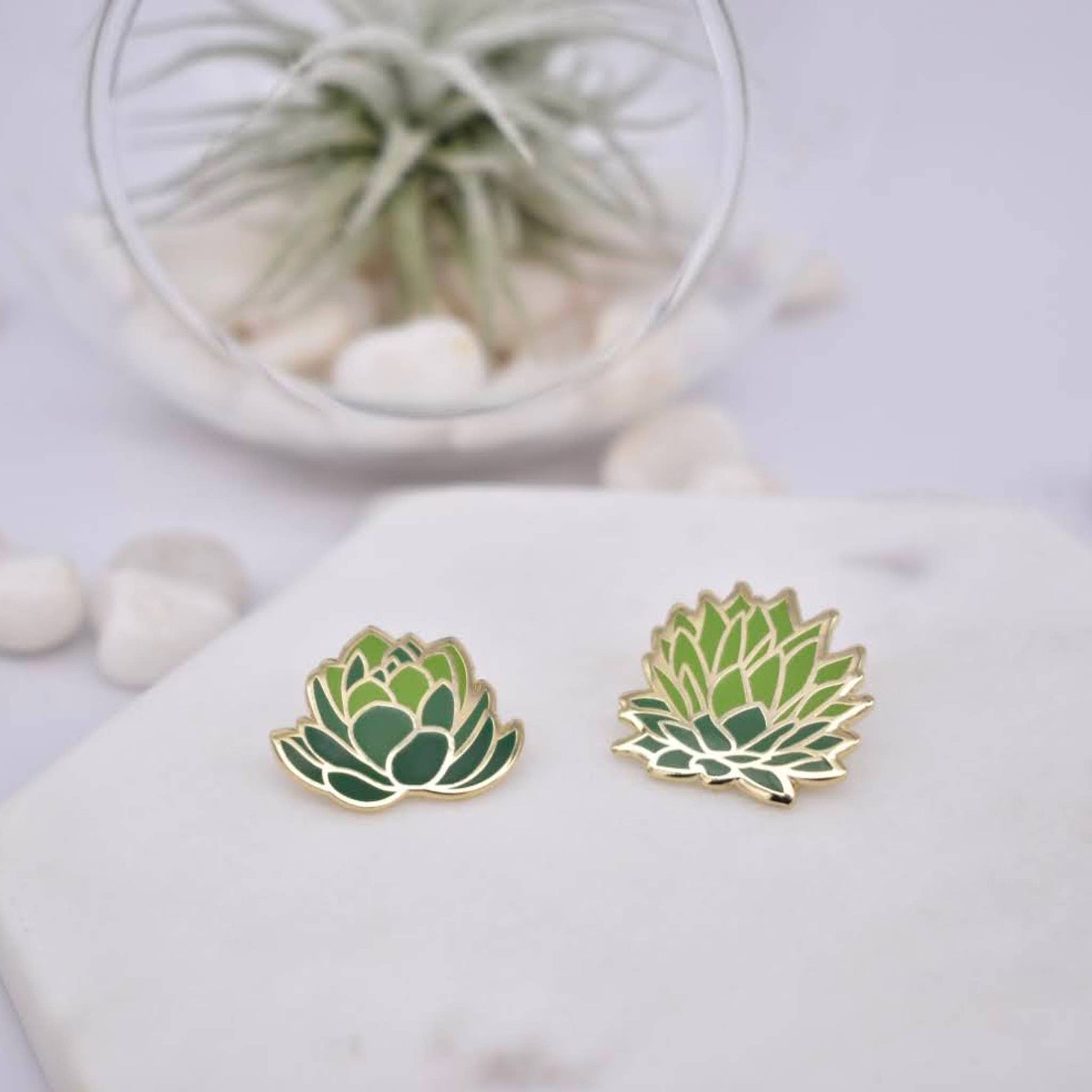 succulent pin Succulent Enamel Pin Set