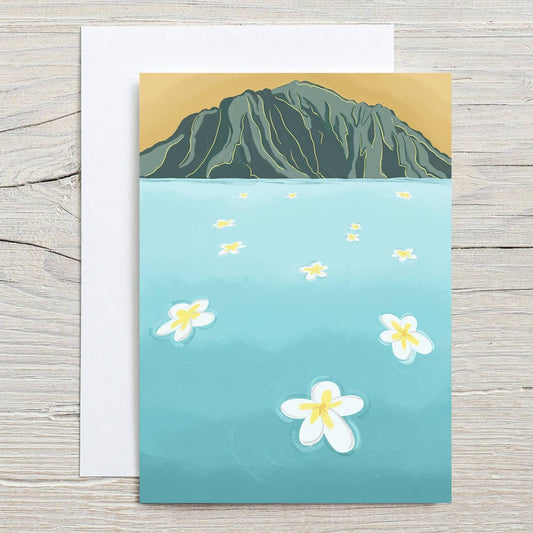 Floating Flowers Greeting Card