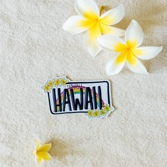 Hawaii License Plate Sticker