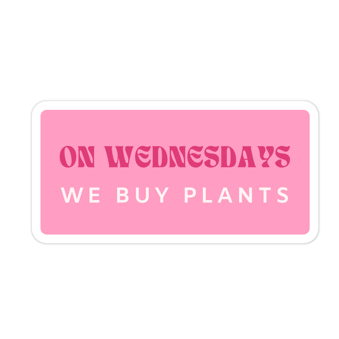 On Wednesdays We Buy Plants Sticker