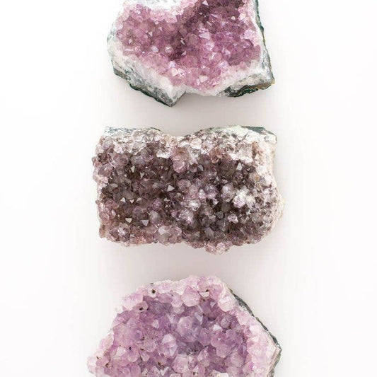 Raw Amethyst Druzy Crystal Clusters