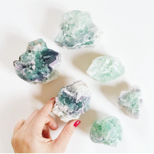 Rough Green Fluorite Stones