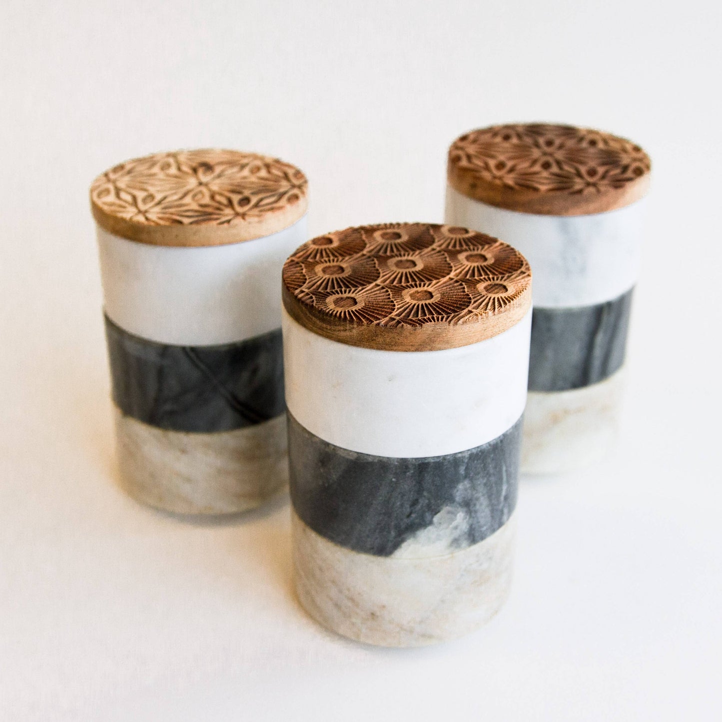 Marble and Wood Mini Bowls
