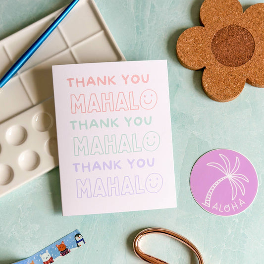 Happy Mahalo - Thank You Card