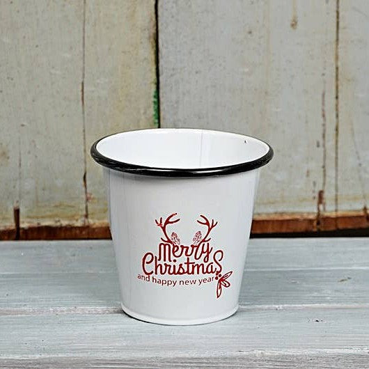 Holiday Enamel Bucket