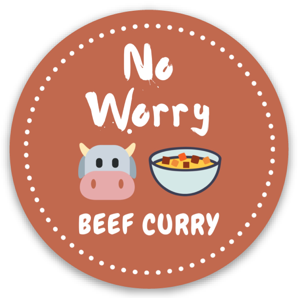 No Worry Beef Curry Sticker