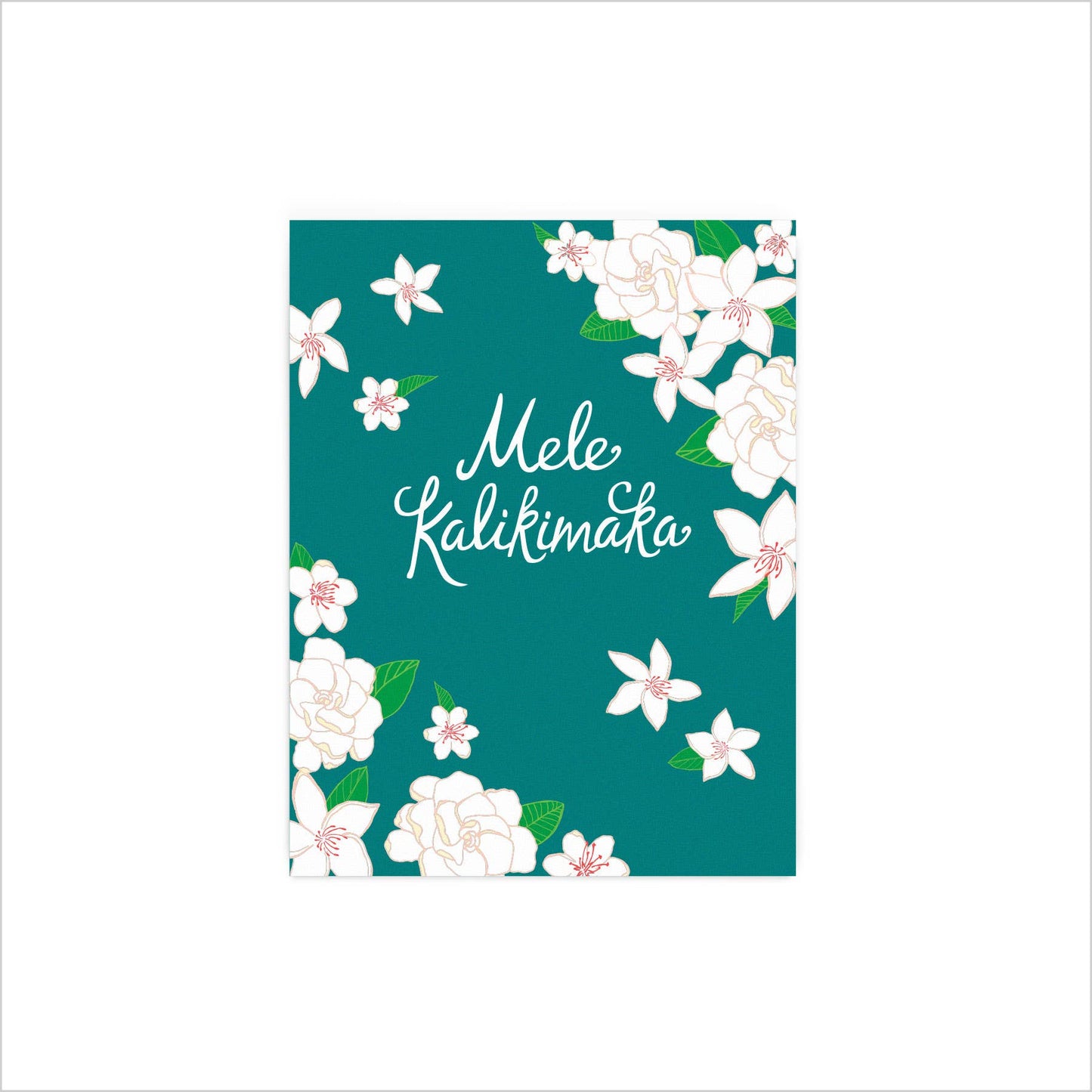 Holiday - Mele Kalikimaka White Flowers