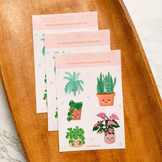 Happy House Plants Sticker Sheet